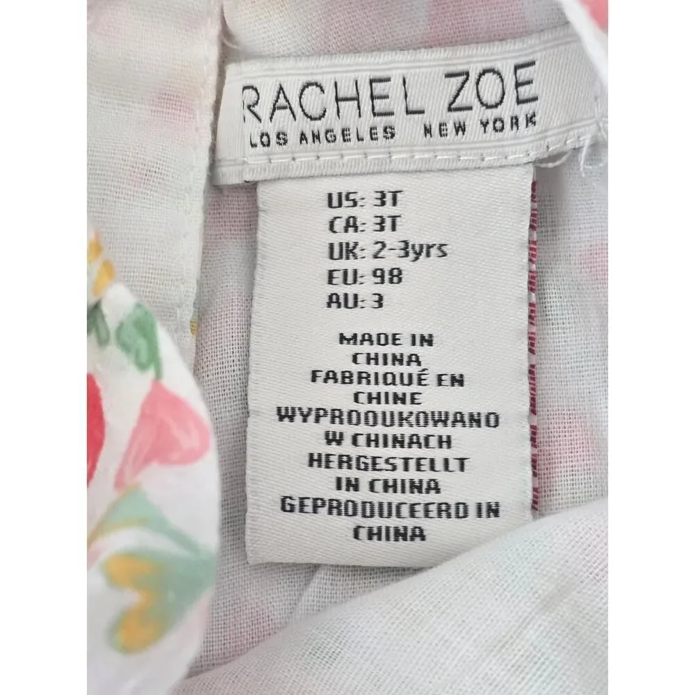 Rachel Zoe Toddler Girl Floral Heart Dress Purse Set 3T Cotton Spring Summer